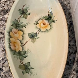 Delicate antique floral trinket tray
